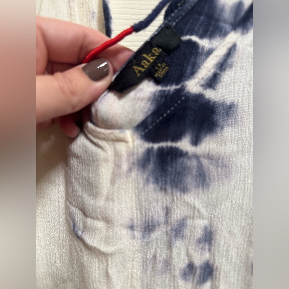 Aakaa Blue & White Tie-Dye Maxi Dress - Picture 4 of 8